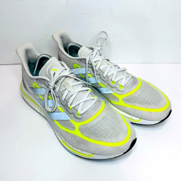 adidas Shoes - Men’s Gray and Neon Yellow Athletic Shoes